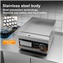DULNICE Plancha Électrique Professionnelle en Acier Inoxydable, Commerciale Plancha de Cuisson Grill electrique,220-240V