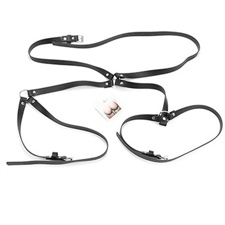 Punk Chaîne de Corps en Cuir pour Femmes Taille Harnais Ceinture Noir Gothique Chaîne de Jambe Réglable Ceinture Cuisse Jarretel