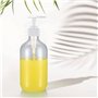 2 Pièces Flacons de Shampoing, 500 ML Distributeur de Liquide avec Pompe Rechargeable, Bouteilles Vides pour Savons, Lotions, Hu