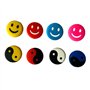 YFelomatric Lot de 8 amortisseurs pour raquette de tennis - Motif visage smiley - Design de raquette de tennis