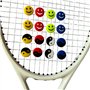 YFelomatric Lot de 8 amortisseurs pour raquette de tennis - Motif visage smiley - Design de raquette de tennis