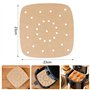 100 Papier Sulfurisé Air Fryer,Perforé Papier Cuisson Air Fryer,Jetable Antiadhésive Sans Huile Papier Parchemin Accessoires pou
