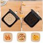 100 Papier Sulfurisé Air Fryer,Perforé Papier Cuisson Air Fryer,Jetable Antiadhésive Sans Huile Papier Parchemin Accessoires pou