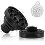 Diffuseur Seche Cheveux Diffuseur Boucle Pliable Embout Seche Cheveux Boucle avec Brosse Massage Cuir Chevelu Pour Buse D = 1