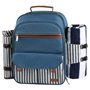 Sunflora Sac à Dos Pique Nique 4 Personnes Deluxe avec Poche Sac Pique-Nique Isotherme Panier Pique Nique avec Vaisselle et Couv
