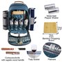 Sunflora Sac à Dos Pique Nique 4 Personnes Deluxe avec Poche Sac Pique-Nique Isotherme Panier Pique Nique avec Vaisselle et Couv
