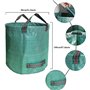 AUNEOS Sacs de Déchets Jardin Résistants en PP Robuste Sacs Poubelle de Jardin - Lot de 3 x 500L - Vert - 3 Unités