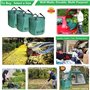 AUNEOS Sacs de Déchets Jardin Résistants en PP Robuste Sacs Poubelle de Jardin - Lot de 3 x 500L - Vert - 3 Unités