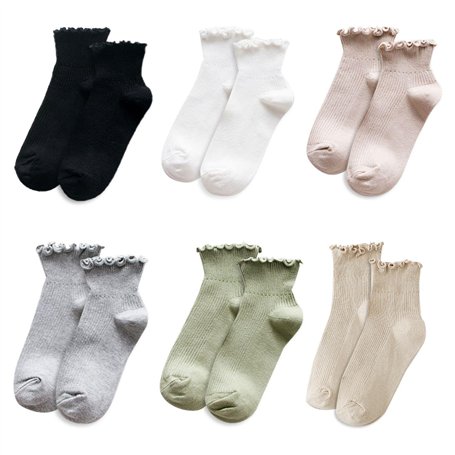 YSJCHEBS 6 Paires De Chaussettes Courtes Agaric