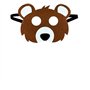 KSBBHDS 2 Morceaux De Masques d'ours Brun Et 2 Morceaux De Gros Masques De Gros Loup