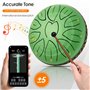 Ovshnrr Tambour de Langue en Acier 6 Pouces 11 Tons, Steel Tongue Drum,Tambour Handpan, Instrument à Percussion pour la méditati