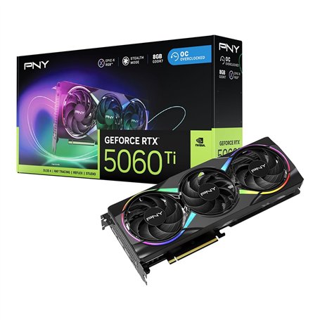 PNY GEFORCE RTX™ 5060 Ti 8GB ARGB Overclocked Triple Fan DLSS 4