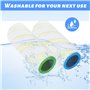 USHOP Rouleaux De Rechange pour Karcher FC7 FC5 FC3 FC3D,Brosse à rouleaux pour machine de nettoyage,Vert + bleu（4PCS）