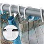 180x200CM Rideau de Douche Polyester Anti Moisissure Lavable Imperméable Tissu Motif de pieuvre, Rideaux de Douche avec 12 Croch