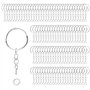 100PCS Anneau Porte Clé avec Chaîne