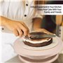 Outils de Plateau Tournant pour Gâteaux, Kits de Fournitures Support Assiettes de Décoration de Gâteaux, avec Grattoirs à Gâteau