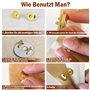 18mm/0.7in Fermoir Magnétique Bouton,24 Piecès Boutons Magnétiques 4 Couleurs Bouton Pression Aimanté Circulaire Pression pour S