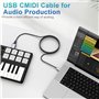 Câble d'imprimante USB C et câble MIDI USB C, 1 m connecte les appareils USB-C aux périphériques USB B 2.0, transfert de données