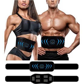 WARDBES Electrostimulateur Musculaire, Entraînement Abdominal EMS, 6 Modes 15 Niveaux pour Stimulateur Musculaire Femme Homme, C WARDBES Electrostimulateur Musculaire
