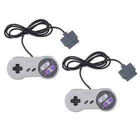 DARLINGTON & Sohns Lot de 2 manettes compatibles avec console Nintendo SNES compatible avec les manettes Super Nintendo