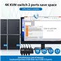IVIVTOR Commutateur KVM USB 3.0: 4K@60Hz KVM Switch Brancher 2 PC Sur 1 Ecran - 4 USB Ports Pour Clavier Souris Clé Disque Dur E