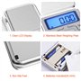 Gvolatee Balances de Cuisine Precision, 0.01g-500g, Mini Balances Alimentaire Multifonctionnelles avec Affichage Led et Fonction