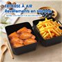 Tuocal Moule Air Fryer pour Ninja AF500EU, 3Pcs Accessoire Silicone Réutilisable Air Fryer Airfryer Pot Carrée pour 10,4 L Ninja
