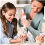 5 Douilles Pâtisserie Petit Choux et 3 Poches à Douille en Silicone Réutilisable, Douilles Professionnelles en Acier Inoxydable