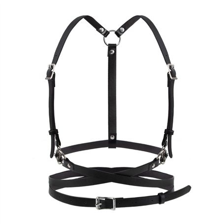 Berkelen Punk Taille Harnais Ceinture en Cuir pour Femmes Filles
