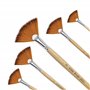 Pinceaux de Peinture 5 Pièces Pinceau éventail Paint Brush Artistes Brosses En Nylon pour Peinture Acrylique