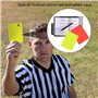 PFLYPF Lot de cartes d'arbitre de football avec 2 sifflets noirs - Carte d'arbitre rouge et jaune durable - Pour la coupe du mon
