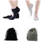 2 paires de chaussettes de yoga antidérapantes avec 2 sacs à cordon