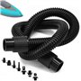 WEFHEF Tuyau de Gonflage 1m avec 7 Pcs Buses à Clapet Adaptateur Tuyau Gonflage Kayaks Adaptateur Pompe Gonflable Adaptateur Gon