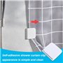 Lmyzcbzl Clips de Rideau de Douche, 4 Pcs Clips de Douche Auto- adhésifs, Clips de Protection pour Douche, Clips de Protection A
