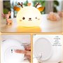 Blingbin - Veilleuse LED en forme de cerf - 7 couleurs de lumière - En silicone doux au toucher - Pour chambre d'enfant et de bé