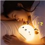 Blingbin - Veilleuse LED en forme de cerf - 7 couleurs de lumière - En silicone doux au toucher - Pour chambre d'enfant et de bé