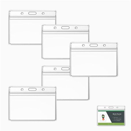 5 Pcs Porte Carte Transparent