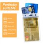 5 Pcs Porte Carte Transparent, Badge Transparent Plastique, Imperméable à l'Eau des Porte-Badges, Étui pour cartes d'identité, p