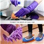 5 Paires Chaussons Mop,Microfibre Poussière Mop Chaussures,Lavable et Réutilisable Chaussons de Nettoyage pour La Maison,5 Coule