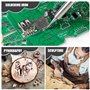 TWBEST 80W Kit de Pyrogravure Bois,Fer à souder Electrique Ensemble de 108 Pièces,Pyrogravure sur Bois avec Écran LCD Temperatur