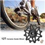 Poulie de dérailleur arrière, roue jockey en céramique 12T à dents étroites et larges pour vélo de route, VTT, BMX