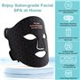 Masque LED Visage Luminothérapie,Masque de Thérapie Lumière Rouge,Masque Facial Led Visage Rajeunissant,Masque Lumière Proche In
