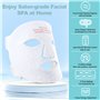 Masque Led Visage,Masque Luminothérapie Visage 4 Couleurs,Masque Facial LED Rouge Silicone,Masque Thérapie Lumière Proche Infrar