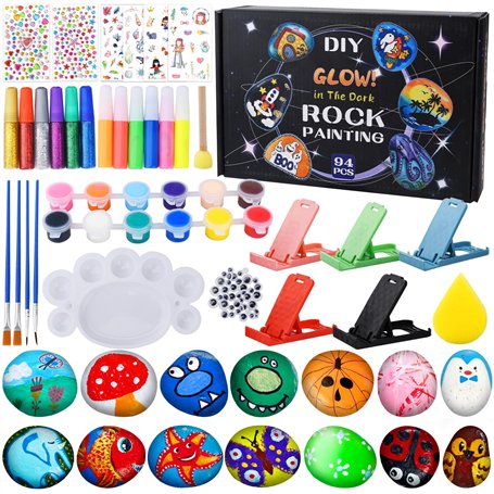 TOSUTO Kit de Peinture sur Pierre pour Enfants