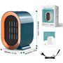Mini Radiateur Soufflant à Économie d'Énergie Chauffage Soufflant Électrique Radiateur Soufflant Chauffage d'appoint 1500W Avec