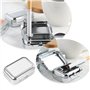 Mini cendrier portable carré en métal avec couvercle pour intérieur ou extérieur