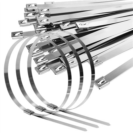 HWSWSH 30 Pcs Attache de Câble en Acier Inoxydable 50 * 1cm