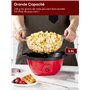 FOHERE Machine à Pop Corn, Machine a Pop Corn 3,5 L Pour la Maison, Popcorn Machine électrique Avec Sucre et Huile, Revêtement A