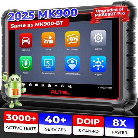 Autel MaxiCOM MK900 Valise Diagnostic Auto: 2025 Idem MK900BT