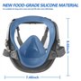 Masque Respiratoire Réutilisable avec Filtres, Masque à Gaz de Protection Respiratoire, Masque Anti Poussière pour Peinture, Sou